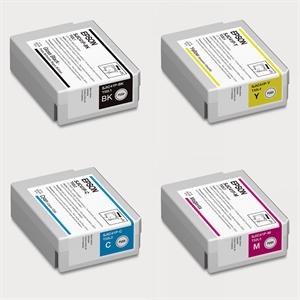 Volledige set inktpatronen voor Epson ColorWorks C4000, Glossy Black